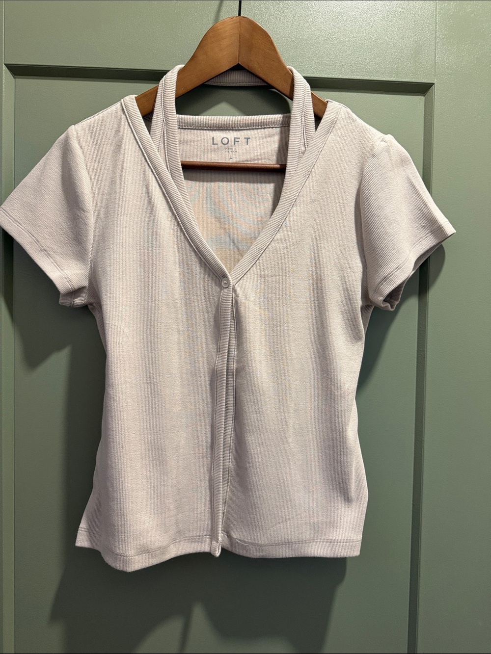 LOFT Perfect Ribbed Halter Layered Top - NWT